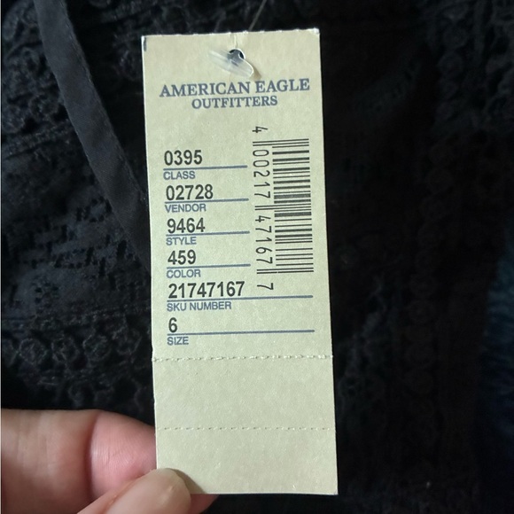 AMERICAN EAGLE AEO Black Floral Lace Dress NWT dead-stock sundress summer sz 6 - Picture 15 of 15
